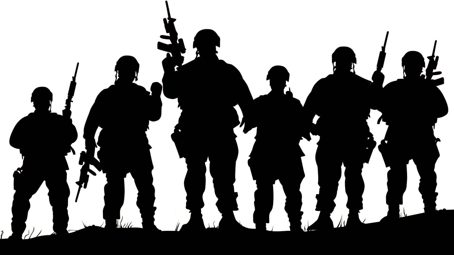Veterans silhouette banner